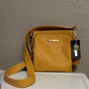Steve Madden Mustard Yellow Crossbody Bag with Tassel